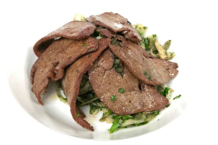 Yaprak Ciğer (Pilav + Salata)