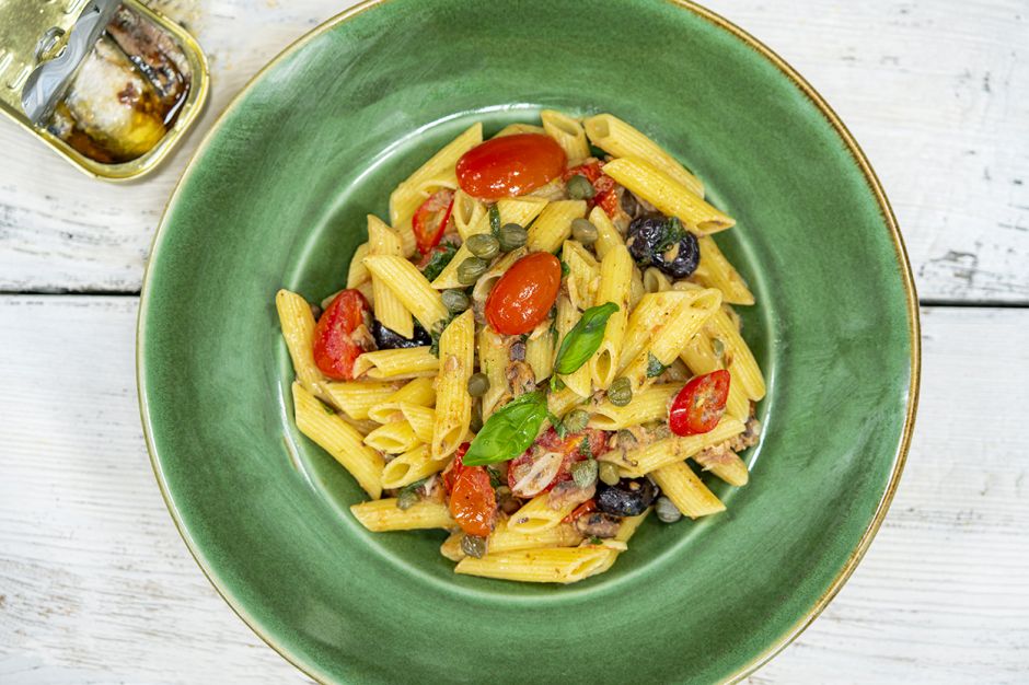 Zeytinli Kremalı Spagetti