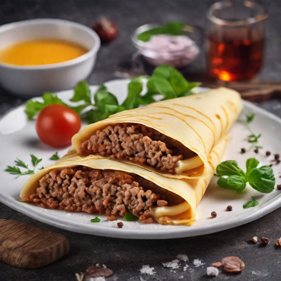 Kıymalı - Kaşarlı Krep